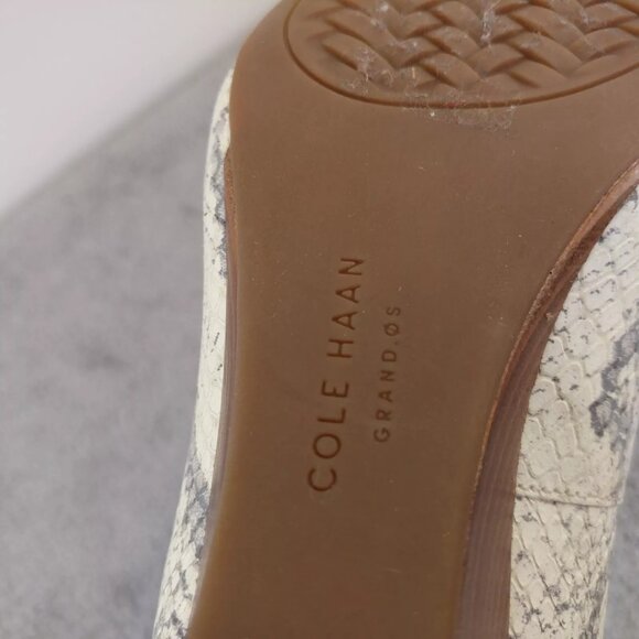 Cole Haan Grand OS Womens 6.5 Slip On Shoes Snakeskin Print Wedge Heel - Picture 3 of 12
